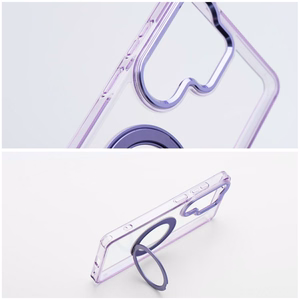 Case for Samsung A57 Frame Circle Stand compatible with MagSafe purple