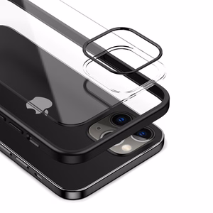 Crong Clear Cover ümbris seadmele iPhone 12 Pro Max, must