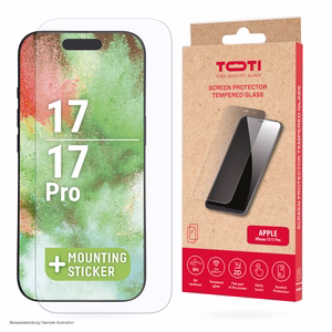 Закаленное стекло 2D полное покрытие iPhone 17/16 Pro прозрачный