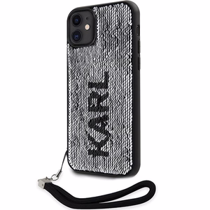 Karl Lagerfeld KLHCN61PSQRKS iPhone 11 / Xr 6.1" silver/silver hardcase Sequins Cord