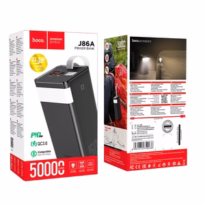 External battery Akupank Hoco J86A 22.5W Quick Charge 3.0 50000mAh must