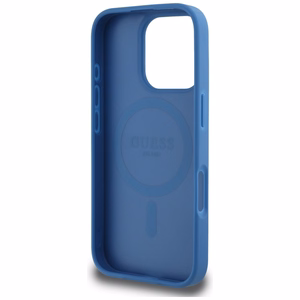 Guess 4G Circle Classic Logo MagSafe ümbris jaoks iPhone 16 Pro Max - sinine
