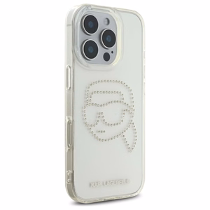 Karl Lagerfeld KLHCP16XHKHDCELT iPhone 16 Pro Max 6.9" läbipaistev hardcase IML Rhinestones Karl Head