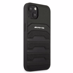 AMG Leather Debossed Lines чехол для iPhone 13 mini - чёрный
