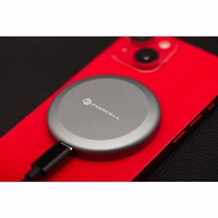 Juhtmevaba laadija Forcell F-Energy Smart Charge USB C Qi2 15W compatible with MagSafe, with detachable kaabel 1,5 m hõbedane