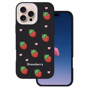 Maasika ümbris iPhone 16 Pro 6,3" must