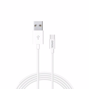 Savio CL-125 USB kaabel USB 2.0 1 m USB A USB C valge