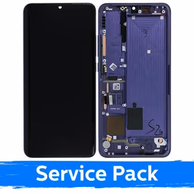 Ekranas skirtas Xiaomi Mi Note 10 (Note 10 Pro / Note 10 Lite) su rėmeliu / Nebula Purple / (Service Pack)