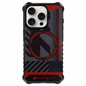 Audi IML Sport MagSafe Ümbris iPhone 15 Pro Max 6.7" must/must hardcase AU-IMLMIP15PM-RSQ/D2-BK