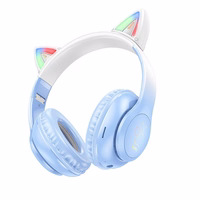 HOCO juhtmevaba bluetooth kõrvaklapid W42 Cat Ear crystal sinine