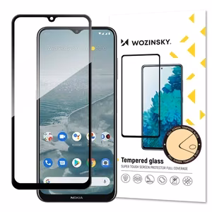 Wozinsky ülivastupidav täisliimiga karastatud täisekraaniklaas raamiga, ümbrisega ühilduv, Nokia G20, must