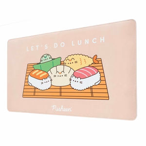 Pusheen Sushi Roll XXL PU-nahast mängu- ja lauamatt, 60 × 35 cm