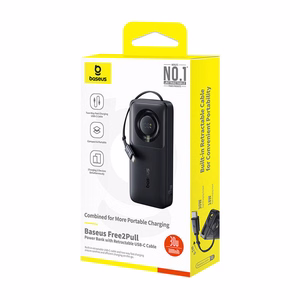 Внешний аккумулятор Baseus OS Free2Pull 10000mAh 30W +кабель (чёрный)