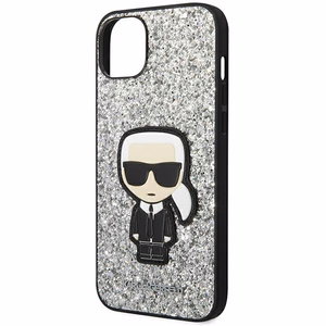 Karl Lagerfeld KLHCP14MGFKPG iPhone 14 Plus 6.7 "hardcase hõbedane / hõbedane Glitter Flakes Ikonik