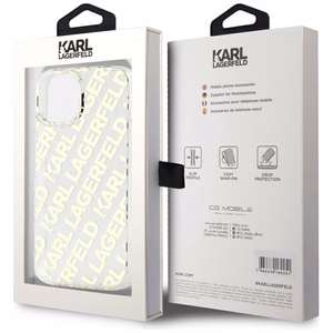 Karl Lagerfeld IML Fullover Logo ümbris jaoks iPhone 15 / 14 / 13 - kuldne