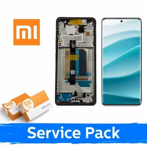 LCD ekraan ühilduv Xiaomi Redmi Note 14 Pro+ 5G raamiga / Kesköö must / (Service Pack)