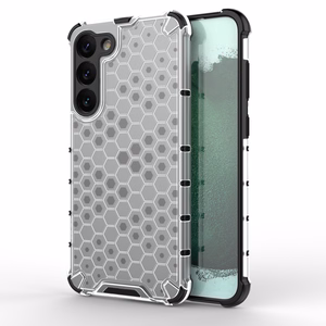 Honeycomb ümbris jaoks Samsung Galaxy S23+ armored hybrid cover läbipaistev