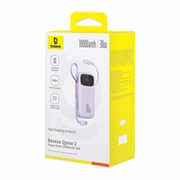 Baseus QPow 2 10000mAh 30W 2xUSB-C powerbank (lilla)