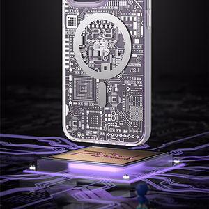 Kingxbar PQY Geek seeria magnetiline ümbris iPhone 14 Pro MagSafe hõbedane