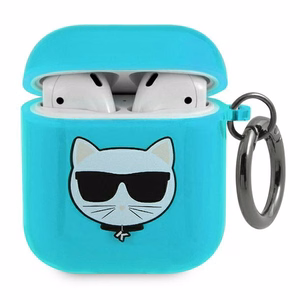 Karl Lagerfeld Choupette ümbris AirPods 1/2 jaoks - sinine