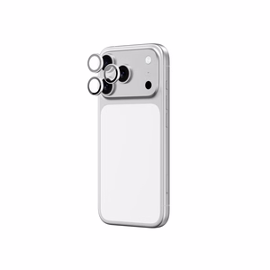 AmazingThing сапфировое стекло для камеры iPhone 17 Pro / Pro Max - с серебряной рамкой