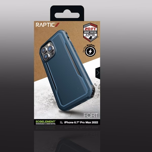 Raptic X-Doria Fort ümbris iPhone 14 Pro Max koos MagSafe soomustatud sinise kattega
