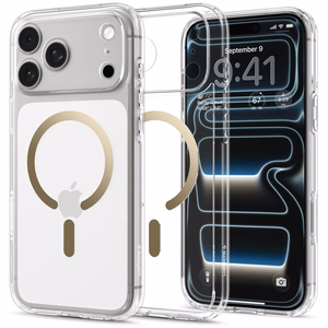 Spigen Ultra Hybrid MagSafe ümbris iPhone 18 Pro Max / 17 Pro Max jaoks, läbipaistev kuldne