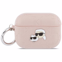 Karl Lagerfeld Monogram Karl & Choupette Head Ümbris for AirPods Pro 3 - roosa