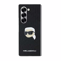 Karl Lagerfeld Saffiano Monogram Head Pin Ümbris jaoks Samsung Galaxy Z Fold 6 - Must