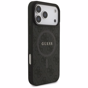 Guess 4G Ring Classic Logo MagSafe ümbris jaoks iPhone 17 Pro Max - must