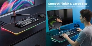 RGB mänguhiirematt USB-jaoturiga, 800x300