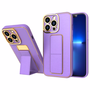 Uus Kickstand ümbris iPhone 12 Pro jaoks koos statiiviga lilla värviga