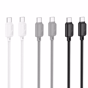 Кабель USB C to USB C Hoco 3A 60W 1 m X113 белый