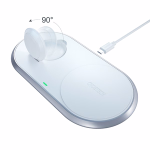 Choetech Qi 2in1 wireless Laadija jaoks smartphones / Apple Watch with alus (MFI) USB Type C valge (T317)
