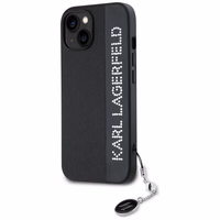 Karl Lagerfeld Saffiano Rhinestones & Charm ümbris jaoks iPhone 15 / 14 / 13 - must