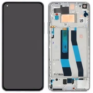 LCD экран Xiaomi 11 Lite 5G NE с тачскрином с рамкой серебристый/белый Оригинал (сервисная упаковка)