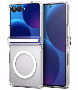 Ringke Fusion Flap Magnetic MagSafe ümbris mudelile Samsung Galaxy Z Flip 8 – läbipaistev
