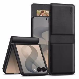 Tech-Protect Wallet ümbris mudelile Samsung Galaxy Z Flip 8 – must
