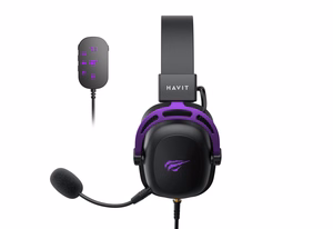 Havit H2002C+U - mängukõrvaklapid (mustad ja violetsed)