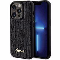 Guess Sequin Script Metal ümbris jaoks iPhone 13 Pro Max - must