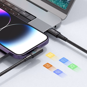 Tech-Protect UltraBoost L Kaabel Lightning (angled) / USB-C (straight) PD 20W 3A 1m - hall