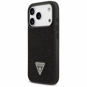 Guess Rhinestone Triangle Logo чехол для iPhone 17 Pro - черный
