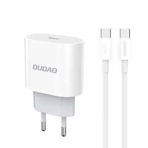 Dudao A14EUC PD 20W USB-C Wall Laadija koos Kaabel - valge