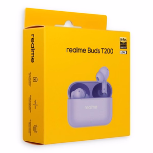 Juhtmevabad kõrvaklapid Realme Buds T200 lilla