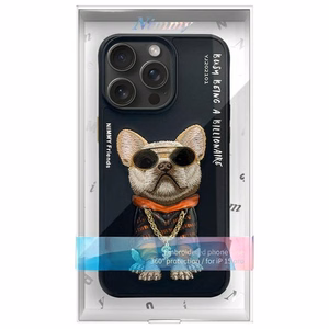 Nimmy Glasses Cool Dog Ümbris jaoks iPhone 15 Pro - Must