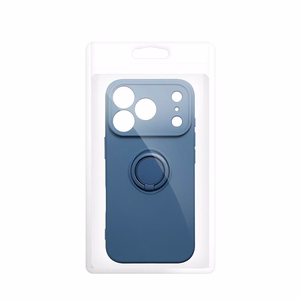 Silikoonist Ring ümbris mudelile iPhone 17 Pro Max / 18 Pro Max – tumesinine