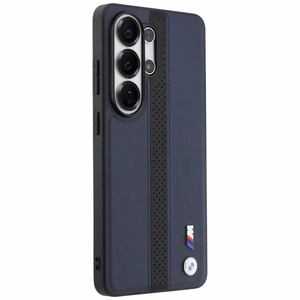 BMW Perforated Stripe Logo MagSafe Ümbris for Samsung Galaxy S26 Ultra - tumesinine