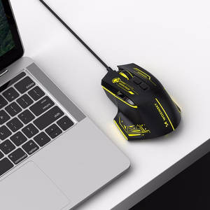 Wozinsky WMGK-1181W Wired Optical Gaming Mouse 7200 DPI with Backlight - Black and Yellow