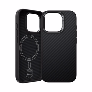 Benks Magnetic Armor Pro Kevlar Ümbris Metal Frame 600D (AD66) jaoks Iphone 16 Pro Max must (Camera Control Button)