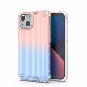 Ombre Protect Case для iPhone 13 розово-синий бронированный чехол